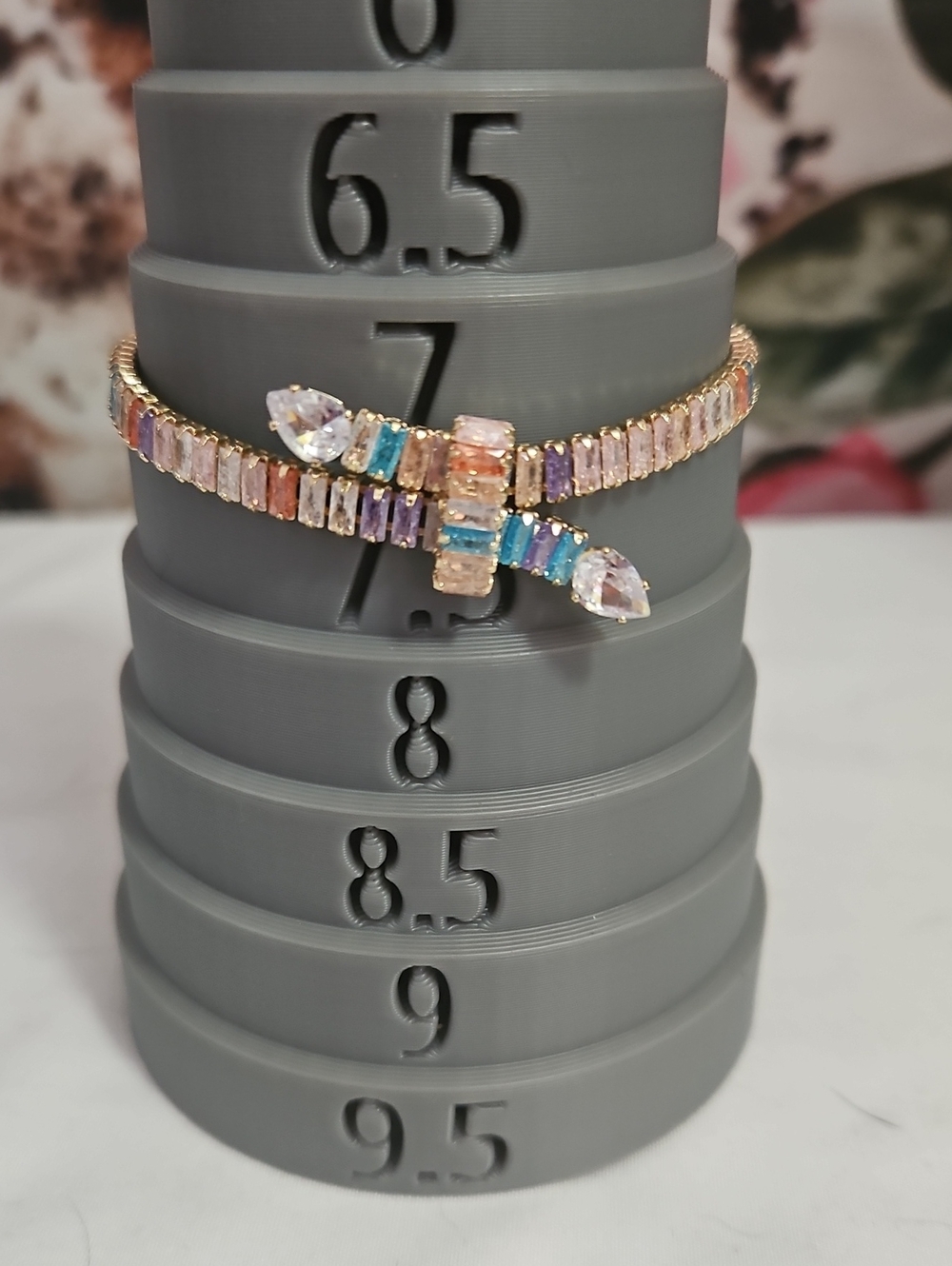 Multicolor Crystal Crossover Bracelet - 14k Gold Filled